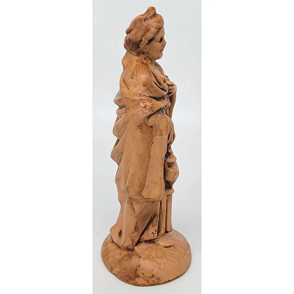 Nativity Wise Man Ceramic Mold Glazed Tan Brown Replacement Piece Figurine